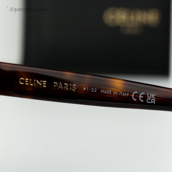 BRAND NEW Celine CL40259I 52N Havana Green Rectangle Unisex Sunglasses CL 40259I
